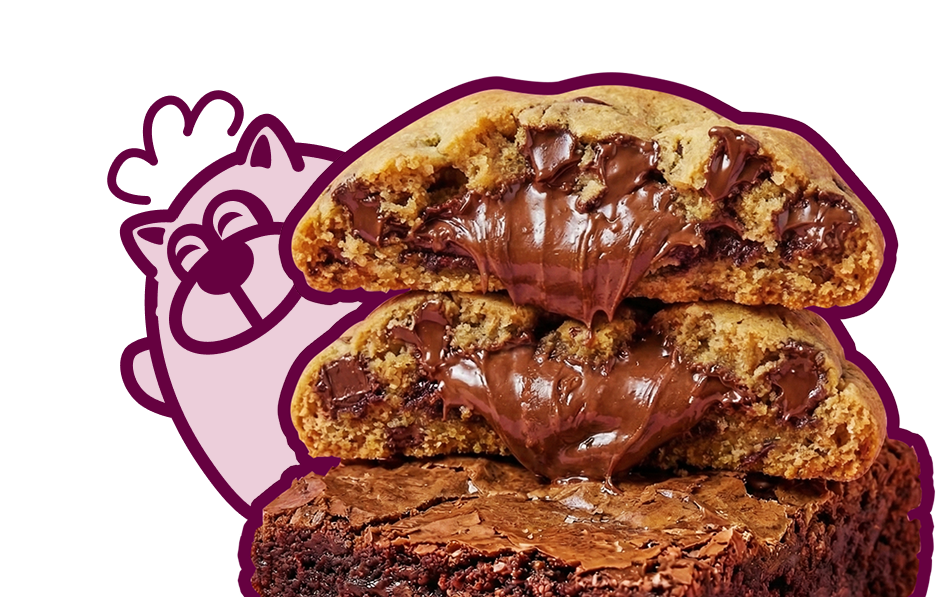 MockCakeT Trolley mascot - pink cat character