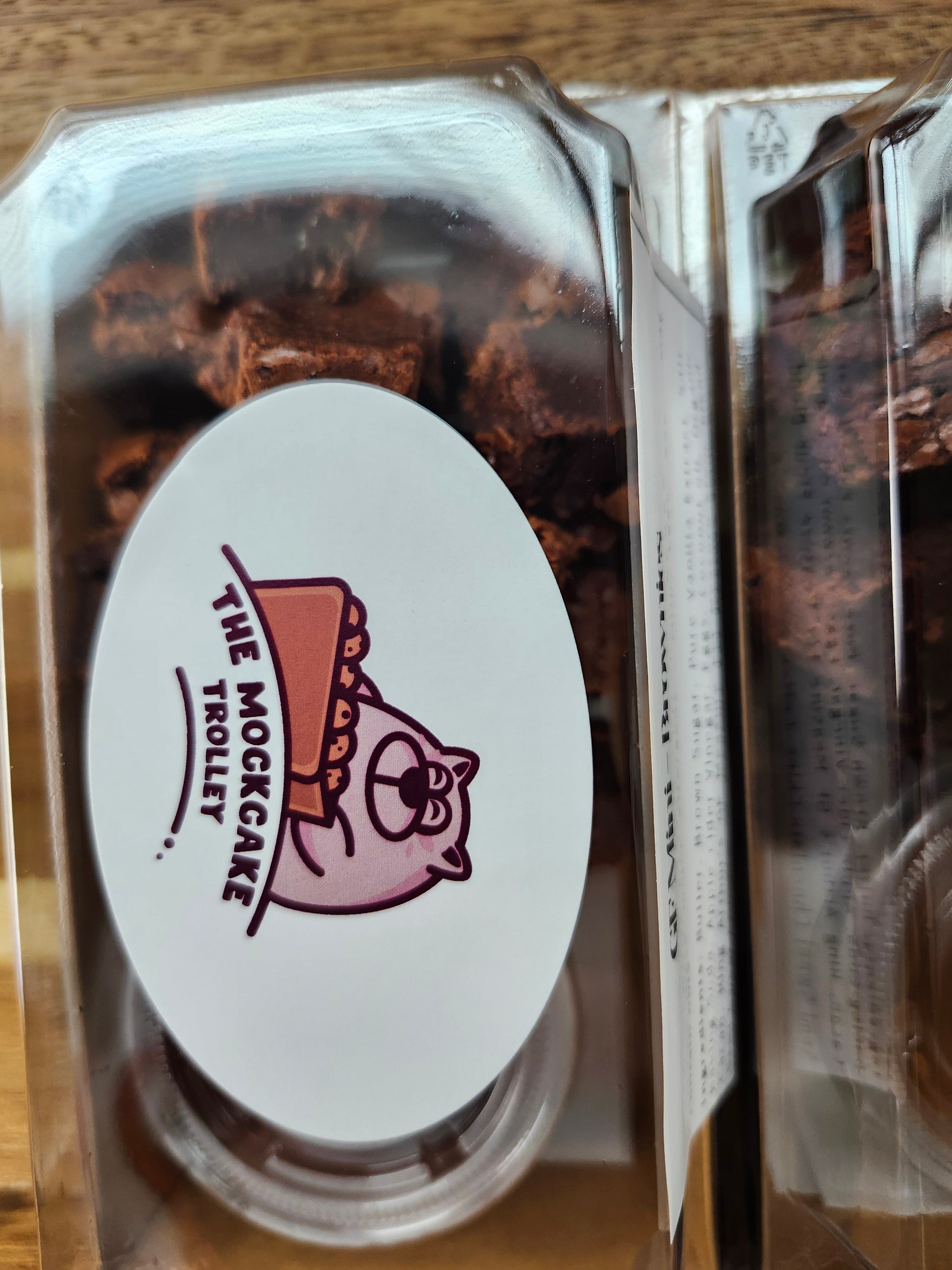 Gluten-free chocolate brownie box by The MockCake Trolley Frisco TX