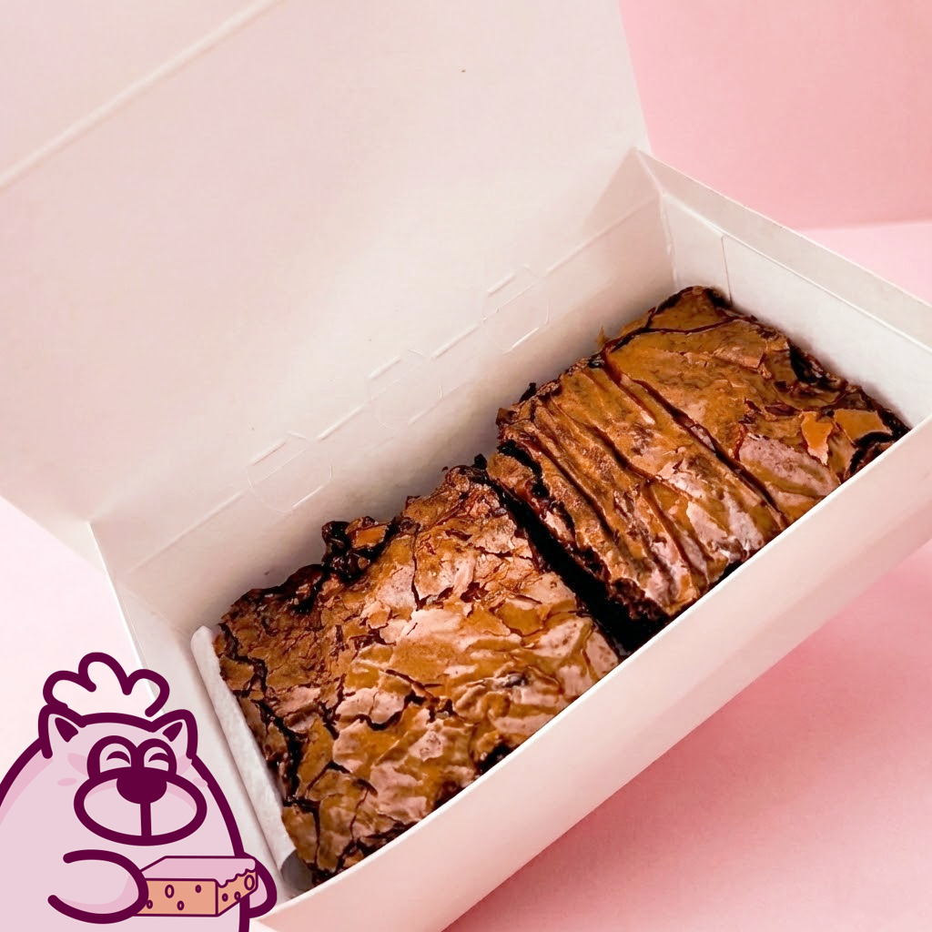 Gluten-free chocolate brownie box by The MockCakeT Trolley Frisco TX